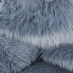Heather Gray Luxury Shag Faux Fur 