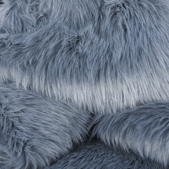 Heather Gray Luxury Shag Faux Fur 