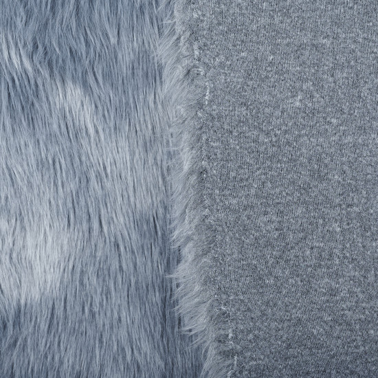Heather Gray Luxury Shag Faux Fur 