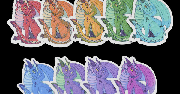 Dragon Vinyl Stickers - 9 Styles