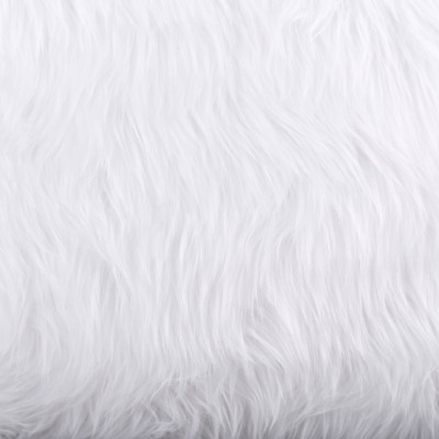Fabric Half Yard Shaggy Mink Faux Fake Fur Fabric - White