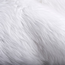 White Luxury Shag Faux Fur  