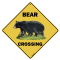Bear Crossing Sign