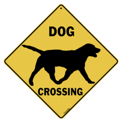 Dog Crossing Sign (Silhouette)