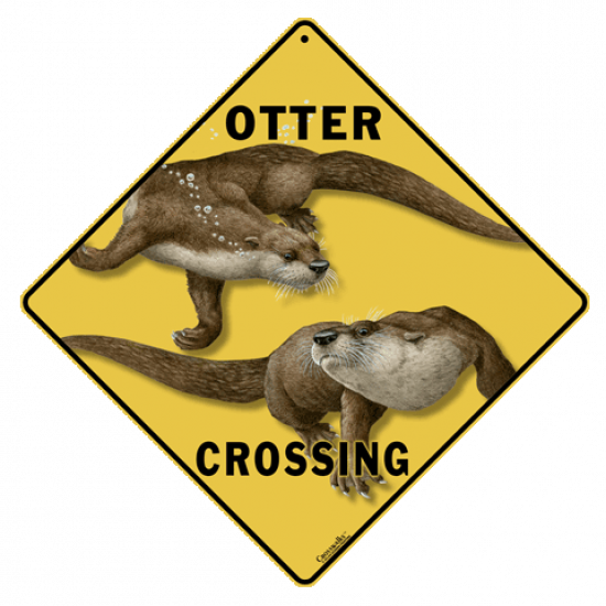 Otter Crossing Sign