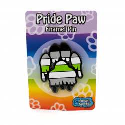 Gooey Paw Agender Pride Enamel Pin