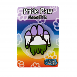 Gooey Paw Genderqueer Pride Enamel Pin