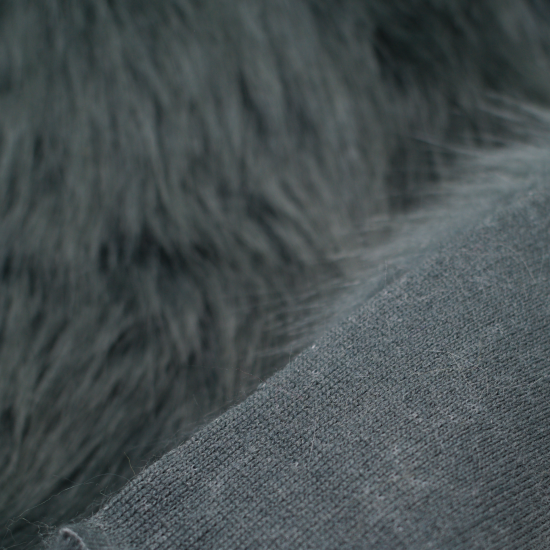 Gray Luxury Fox Faux Fur