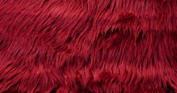 Maroon Luxury Shag Faux Fur