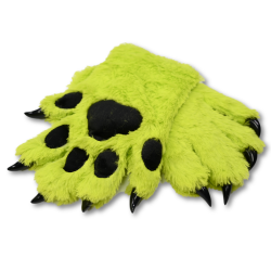 Lime Green Basic Five Finger Fursuit Handpaws