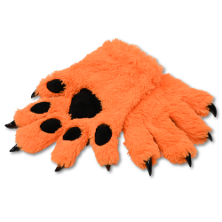 Orange Basic Five Finger Fursuit Handpaws