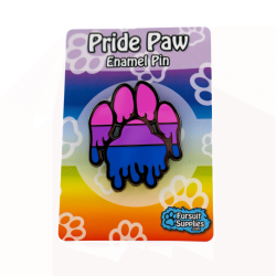 Gooey Paw Bi Pride Enamel Pin