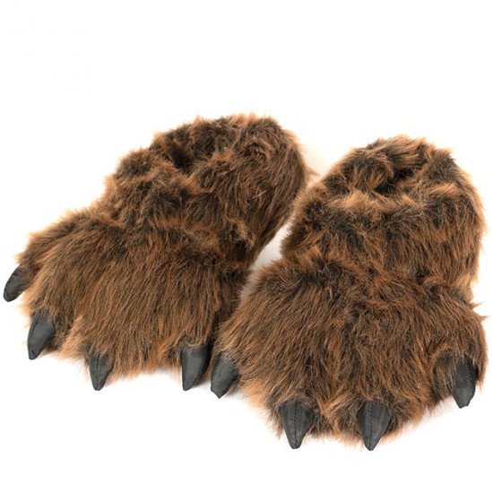 Brown Deluxe Fursuit Indoor Footpaw Slippers