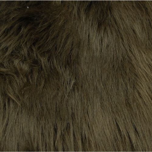 Brown Open Front Shaggy Faux Fur