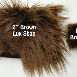 Brown Luxury Shag Faux Fur (2in Pile Variant)