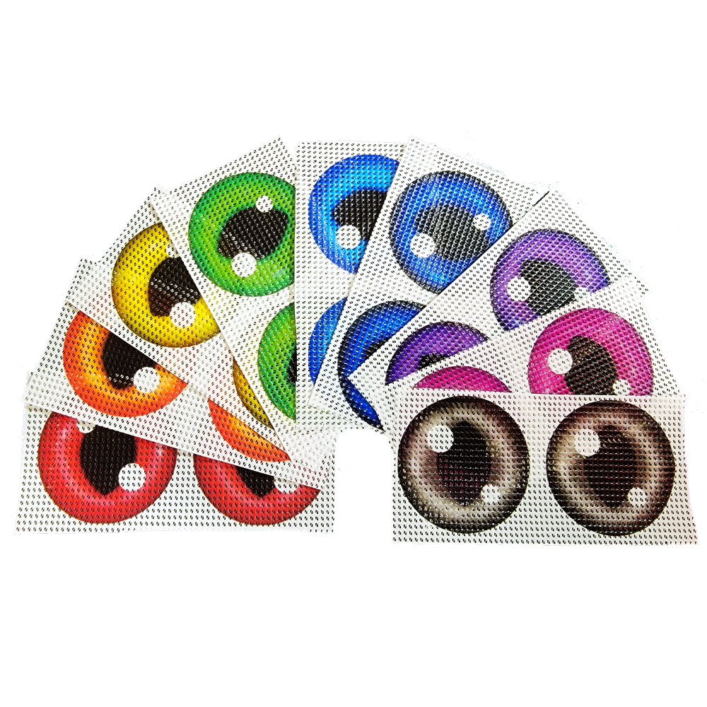 Round Pupil Full-Color Waterproof Printed Fursuit Eye Mesh