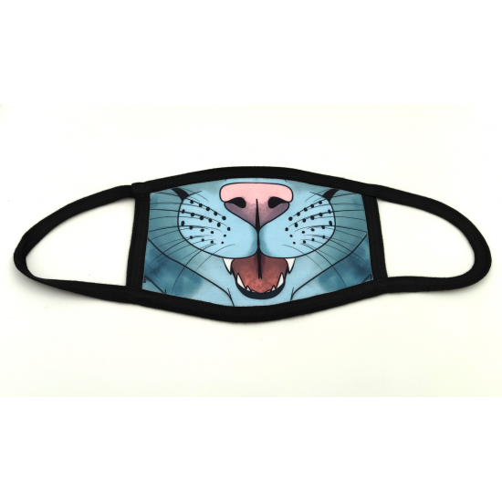 CUSTOM Fursona Reusable 3-Layer Fabric Face Mask