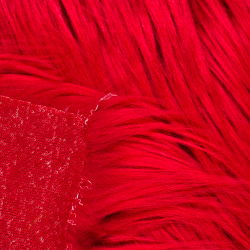 Fire Red Monster Faux Fur (4in Pile)