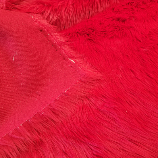 Fire Red Luxury Shag Faux Fur 