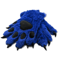Royal Blue Basic Five Finger Fursuit Handpaws