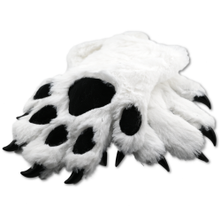 White Basic Five Finger Fursuit Handpaws