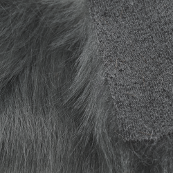 Gray Samoyed Husky Faux Fur (4in Pile)
