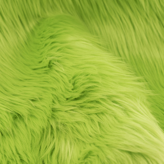 Lime Green Luxury Shag Faux Fur 