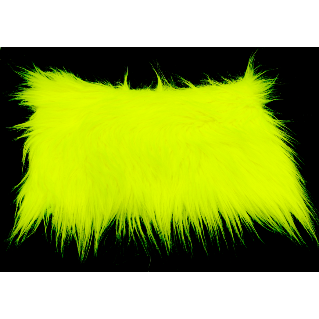 Highlighter Yellow Luxury Shag Faux Fur (2in Pile)