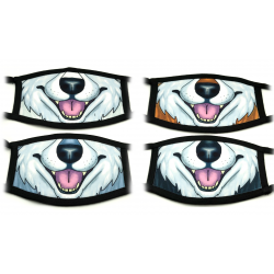 Siberian Husky Reusable 3-Layer Fabric Face Mask - 4 Colors