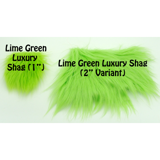 Lime Green Luxury Shag Faux Fur (2in Pile Variant)