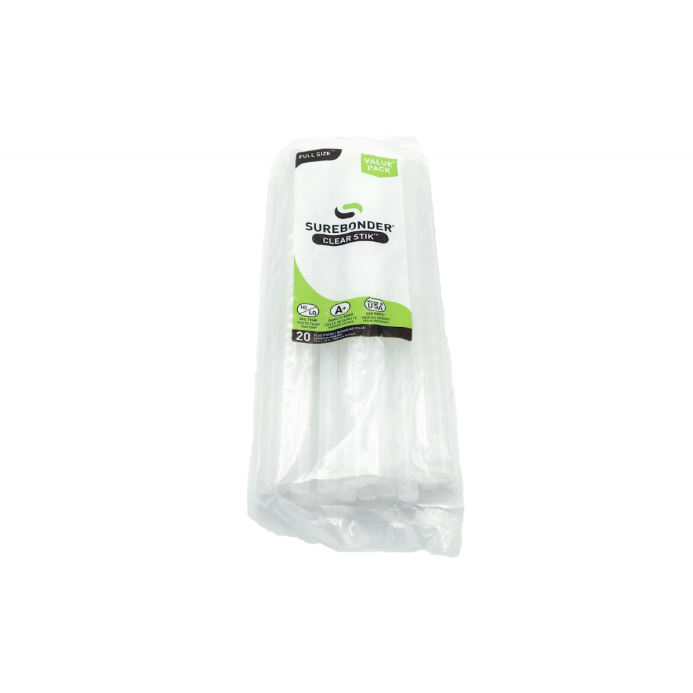 Surebonder All Purpose Stik FullSize 10" Hot Glue Sticks Package of 20