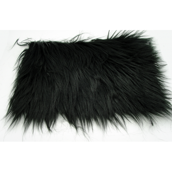 Black Luxury Shag Faux Fur (2in Pile Variant)