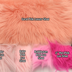 Coral Pink Luxury Shag Faux Fur 