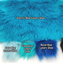Electric Blue Luxury Shag Faux Fur 