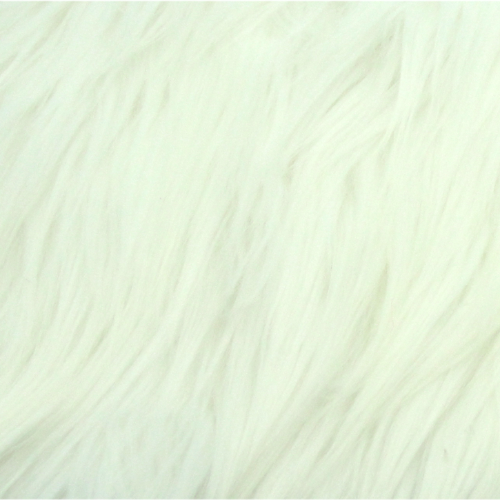 Super Luxury Faux Fur Fabric Material - WHITE C592