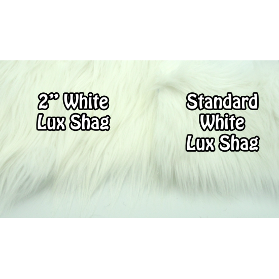 White Luxury Shag Faux Fur (2in Variant)