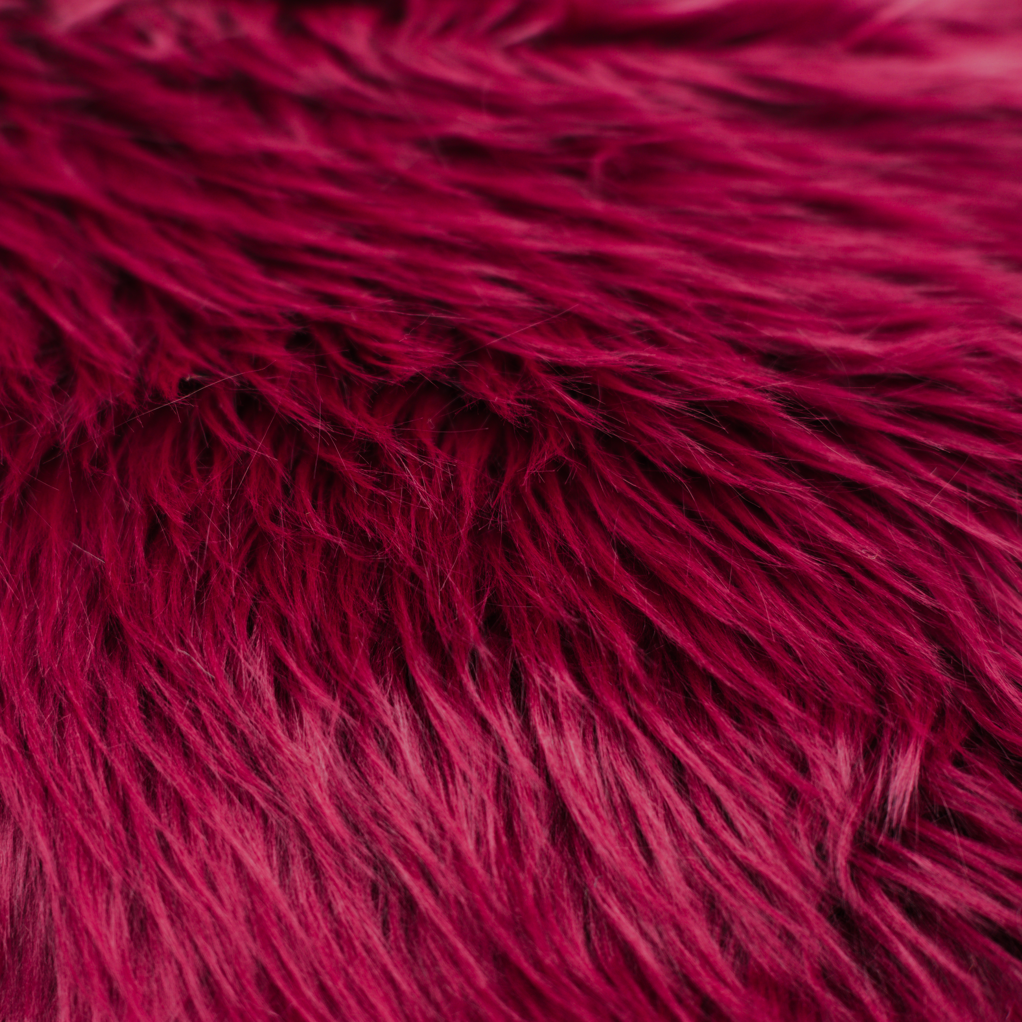 UV Cherry Red Luxury Shag Faux Fur