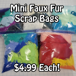Mini Faux Fur Scrap Bags - 8oz