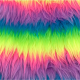 Neon Rainbow Luxury Shag Faux Fur (UV Reactive) Neon Rainbow Luxury Shag Faux Fur (UV Reactive)