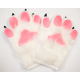 White and Pink Deluxe Fursuit Handpaws