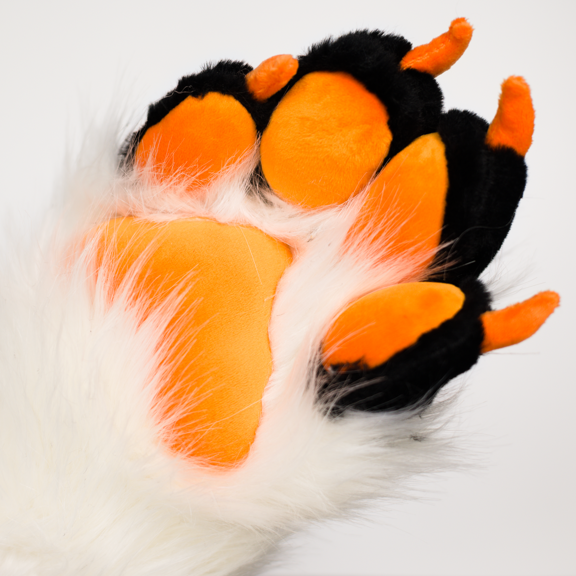 White and Orange Hand Paws Size Large