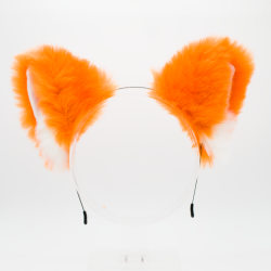 Orange Wolf Headband Ears