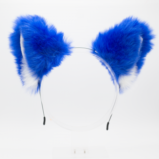 Royal Blue Wolf Headband Ears