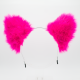 Hot Pink Wolf Headband Ears