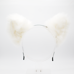 White Wolf Headband Ears