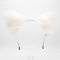 White Wolf Headband Ears