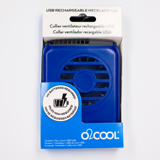 O2Cool Rechargeable Deluxe Necklace Fan