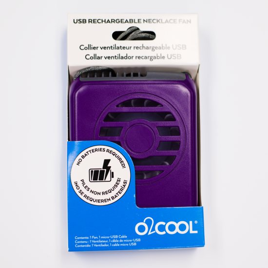 O2Cool Rechargeable Deluxe Necklace Fan