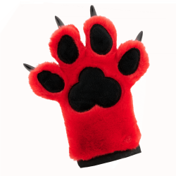 Fire Red Handmade Fursuit Paws
