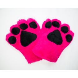 Hot Pink Basic Fursuit Handpaws